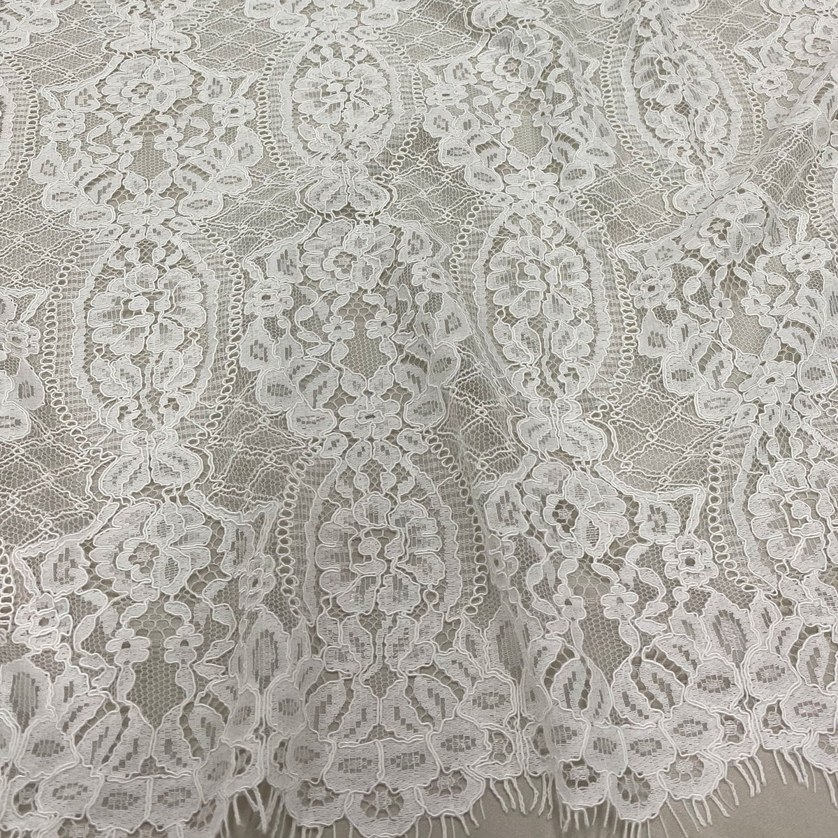 1633 Ivory Corded Lace | Wholesale Fabric | Silk World