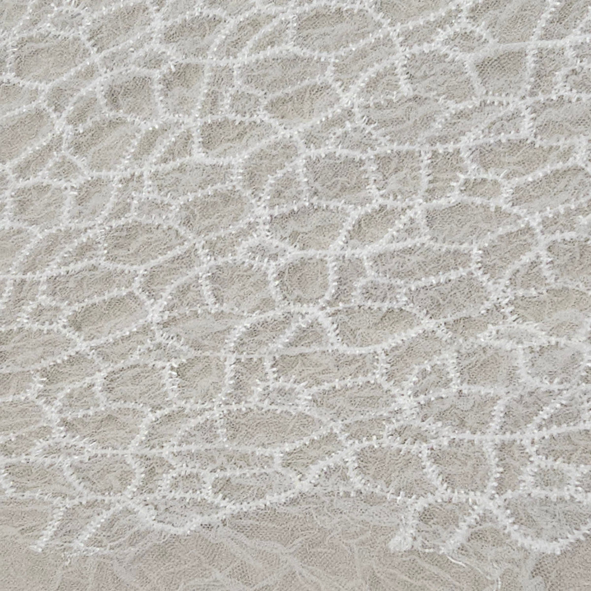 Elastic Crushed Tulle Off White | Silk World Premium Fabrics