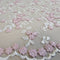 Embroidered Floral Tulle (LV13434) Ivory/Pink