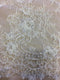 Beaded fine lace (1293bd) Light Ivory 3m PANEL