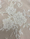 Corded Beaded Floral Lace (1634BD) Ivory