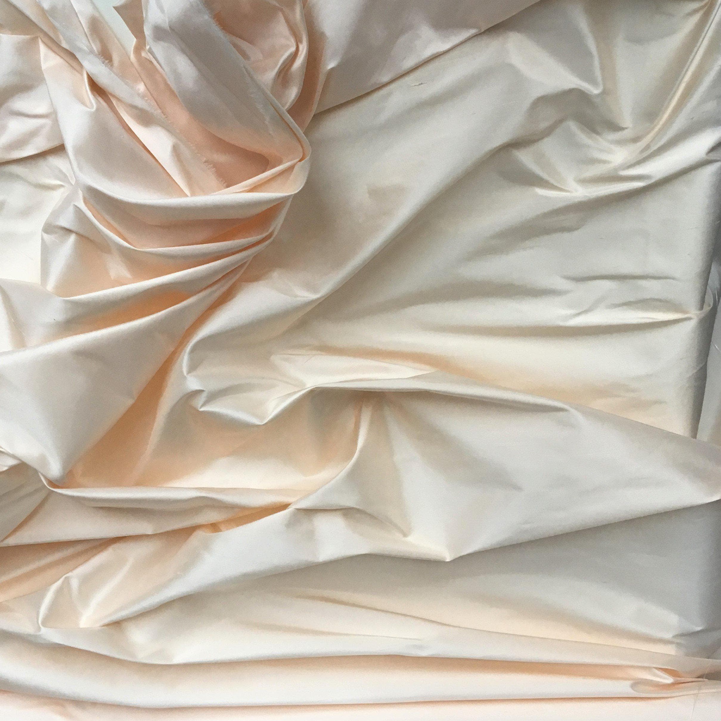 Champagne Dupioni - Pure Raw Silk Fabric - Worldwide Shipping