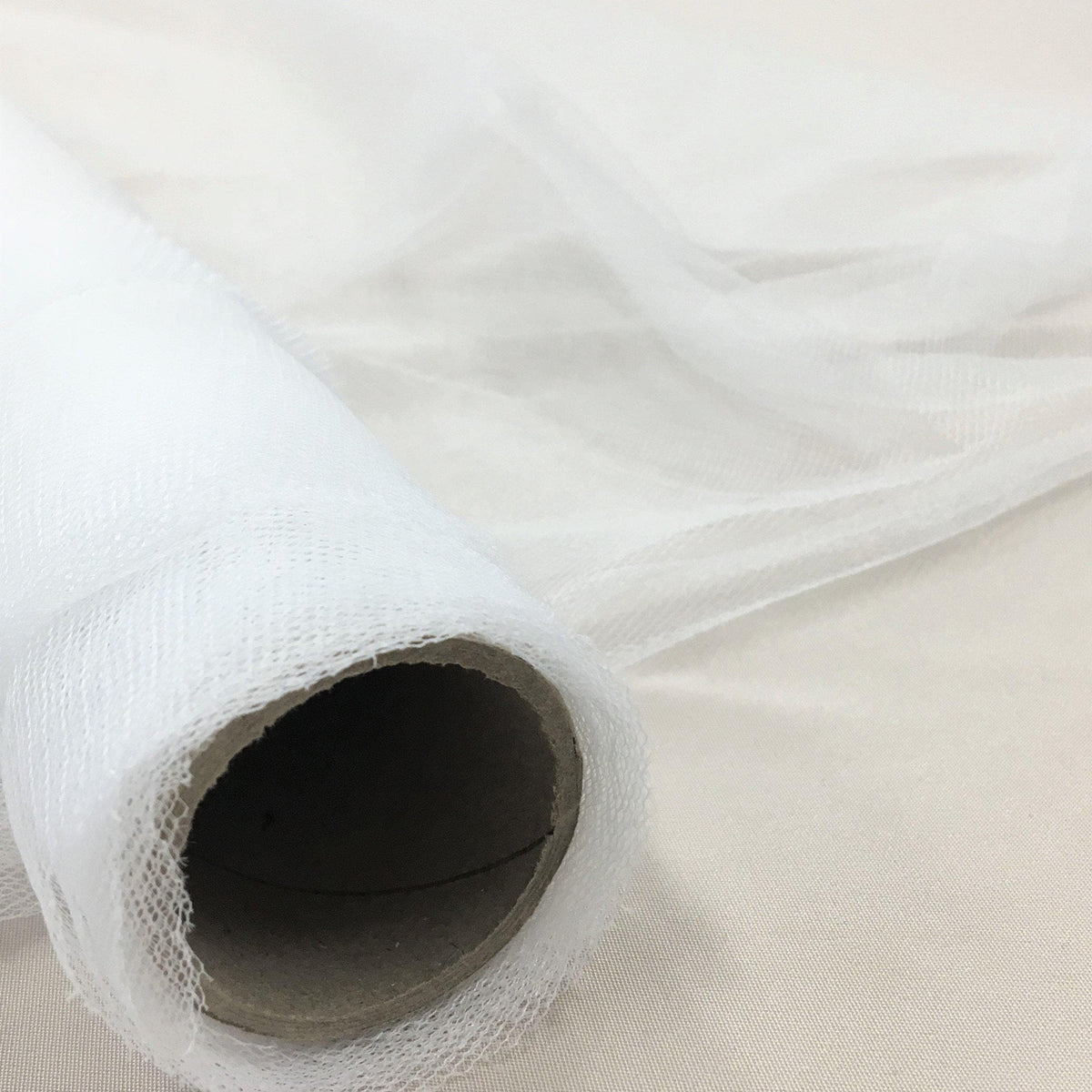 Soft Tulle Silk White Silk World 